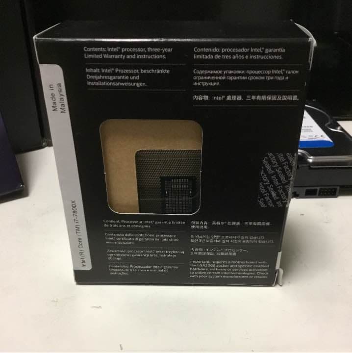 CPU Intel core i7-7800x