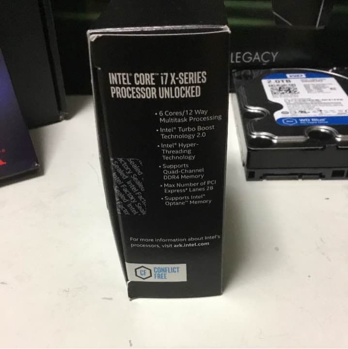 CPU Intel core i7-7800x