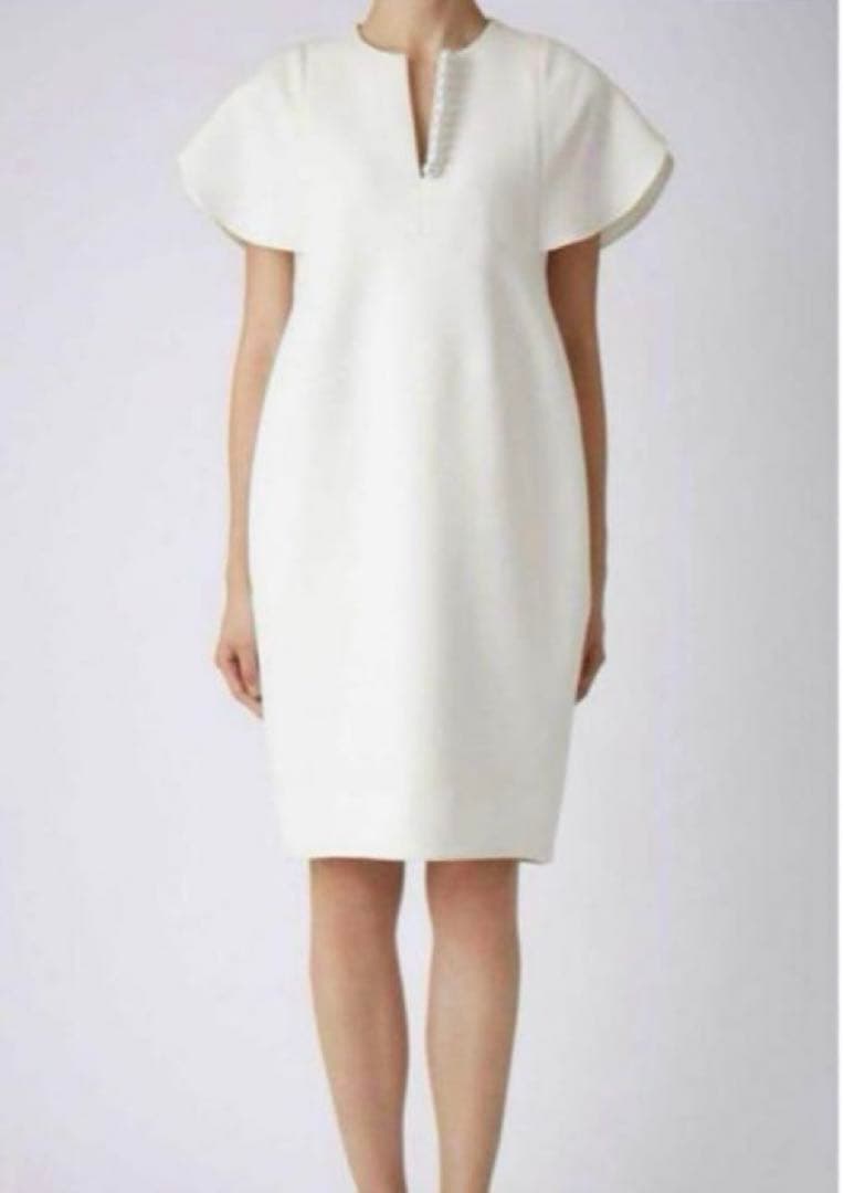 yoko chan ヨーコチャン ワンピース ドレス フレアスリーブ パール