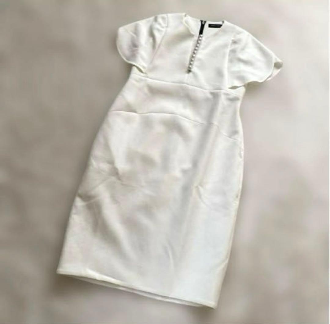 yoko chan ヨーコチャン ワンピース ドレス フレアスリーブ パール