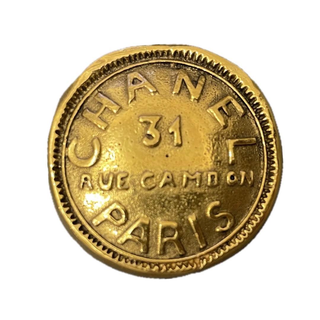 CHANEL シャネル ブローチ ヴィンテージ カンボン ゴールド