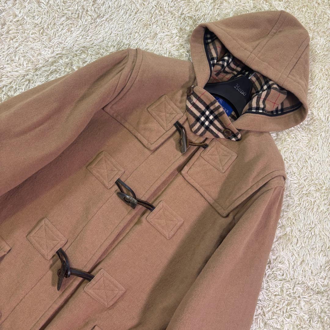 バーバリーズ　ビンテージ　ノバチェック　ウール　ダッフルコート　38