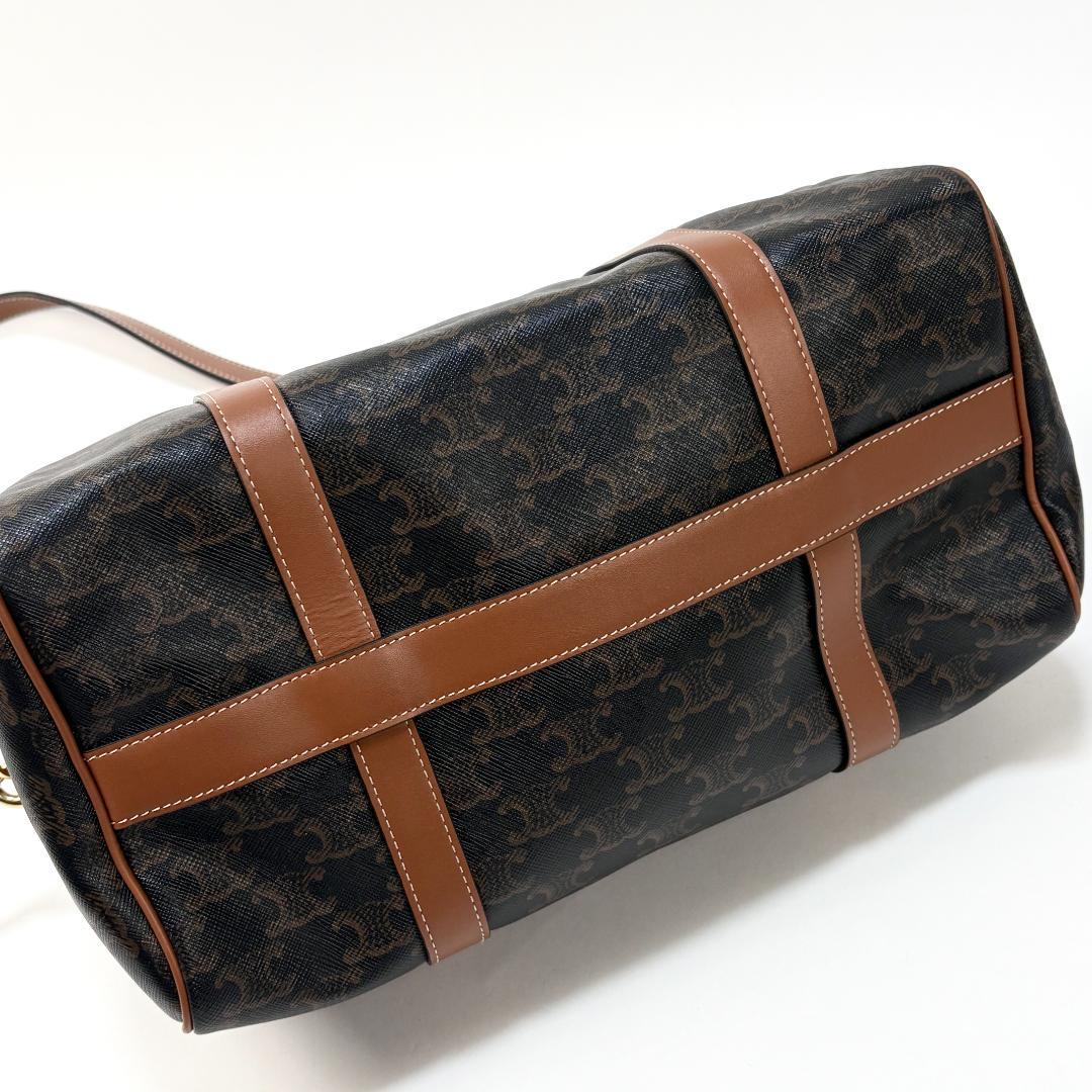 美品 CELINE ラージボストン / トリオンフキャンバス & カーフスキン