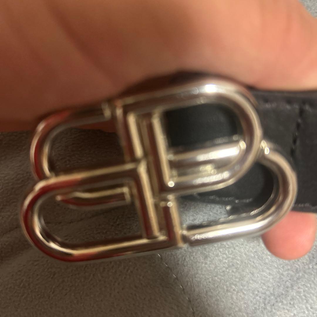 バレンシアガ　レザーベルト ブラック 110