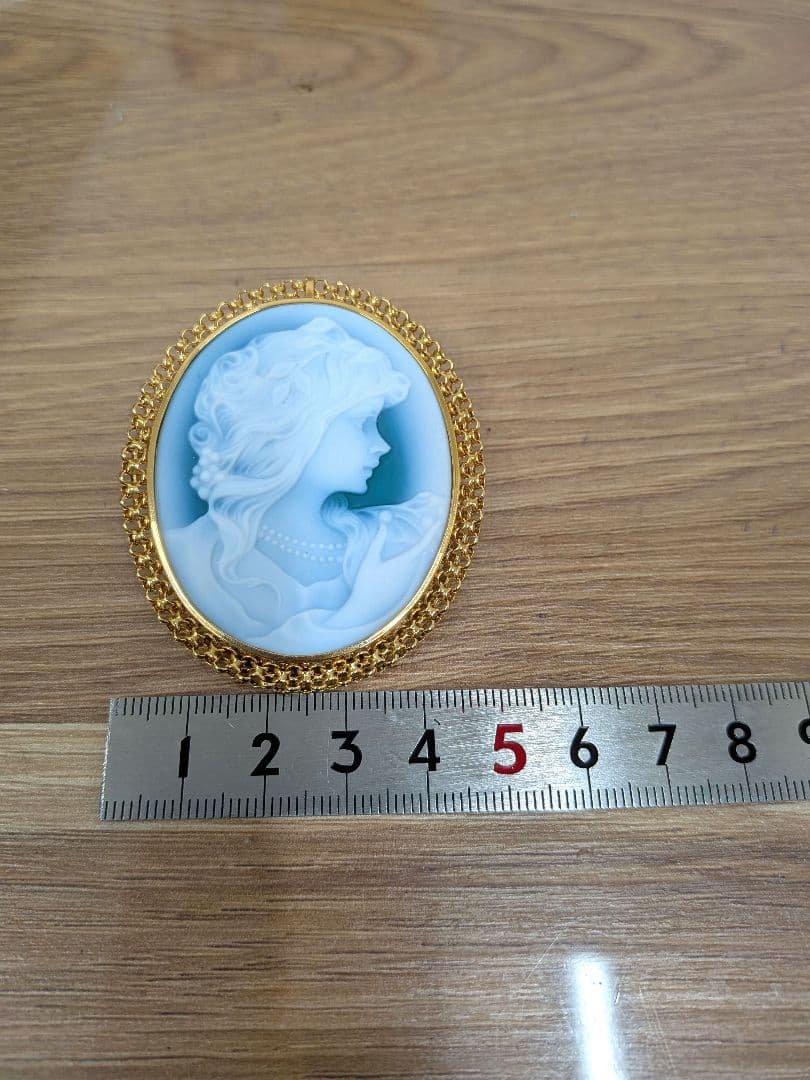 カメオブローチ2wayタイプ K18刻印入 (総重量20.5g)