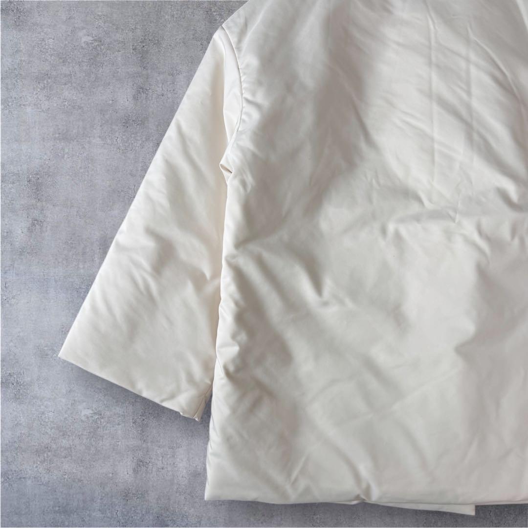 UNITED ARROWS PADDING ショートコート W † ホワイト白