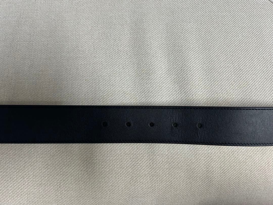 GUCCI ブラックレザー ダブルGロゴベルト サイズ70