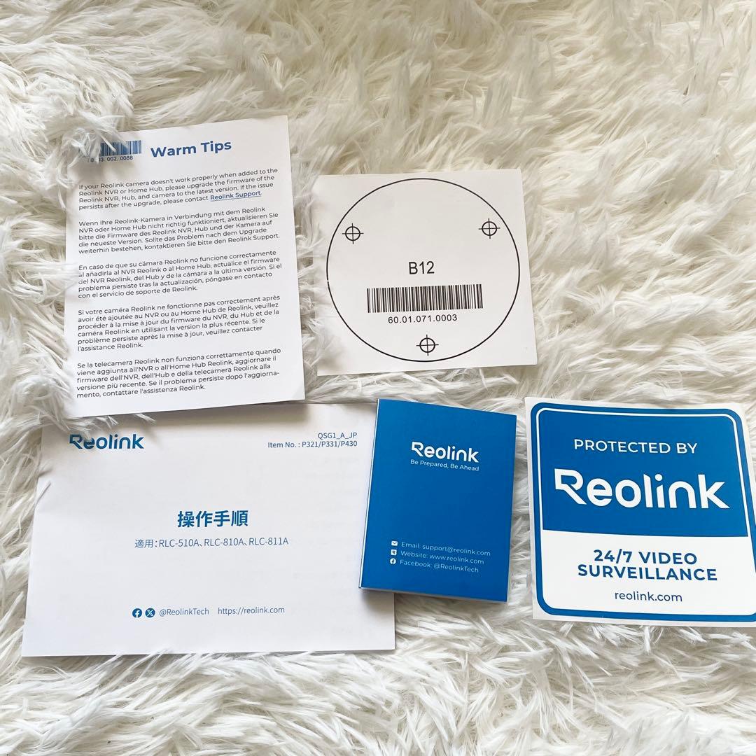 Reolink 防犯カメラ 4K 800万画素 カラー暗視 有線接続