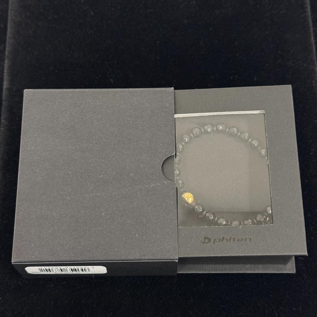 【美品】 ファイテン クリスタル ブレスレット オニキス フリーL