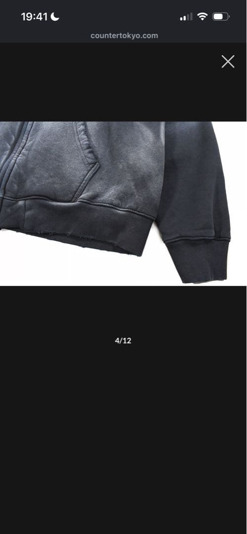 MoojiMooji アメリカ製 OVERSIZED ZIP-UP HOODIE