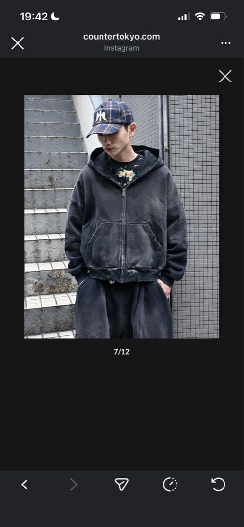 MoojiMooji アメリカ製 OVERSIZED ZIP-UP HOODIE