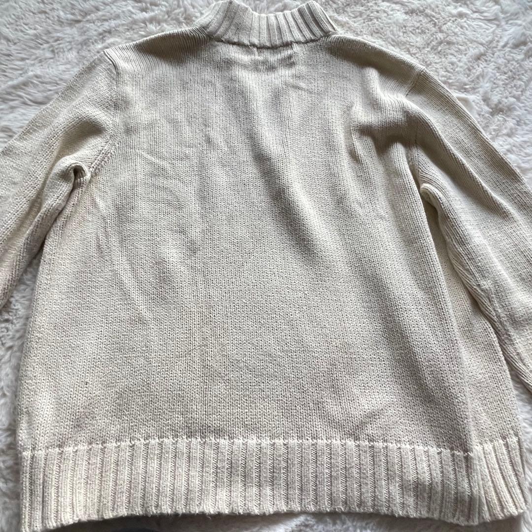 希少　美品　ポロバイラルフローレン　XL ハーフジップニット　コットン　ポニー