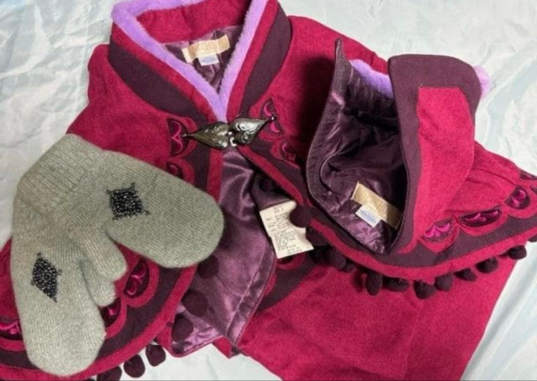 【最終値下げ】シークレットハニー ディズニー アナ雪 雪山 ドレスケープ帽子手袋