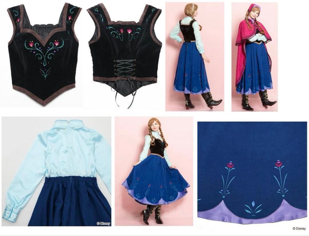 【最終値下げ】シークレットハニー ディズニー アナ雪 雪山 ドレスケープ帽子手袋