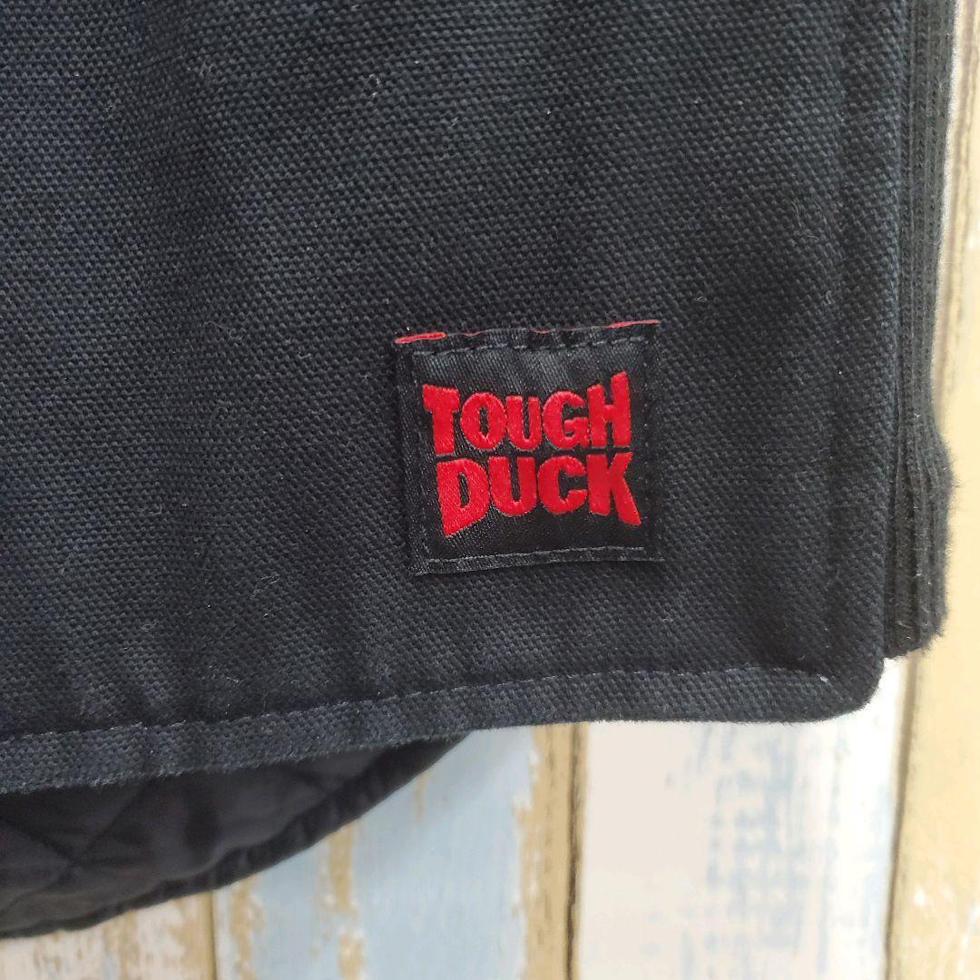 HA194☆タフダック☆ダックベスト☆ビッグロゴ刺繍☆ピットブル☆黒☆L相当