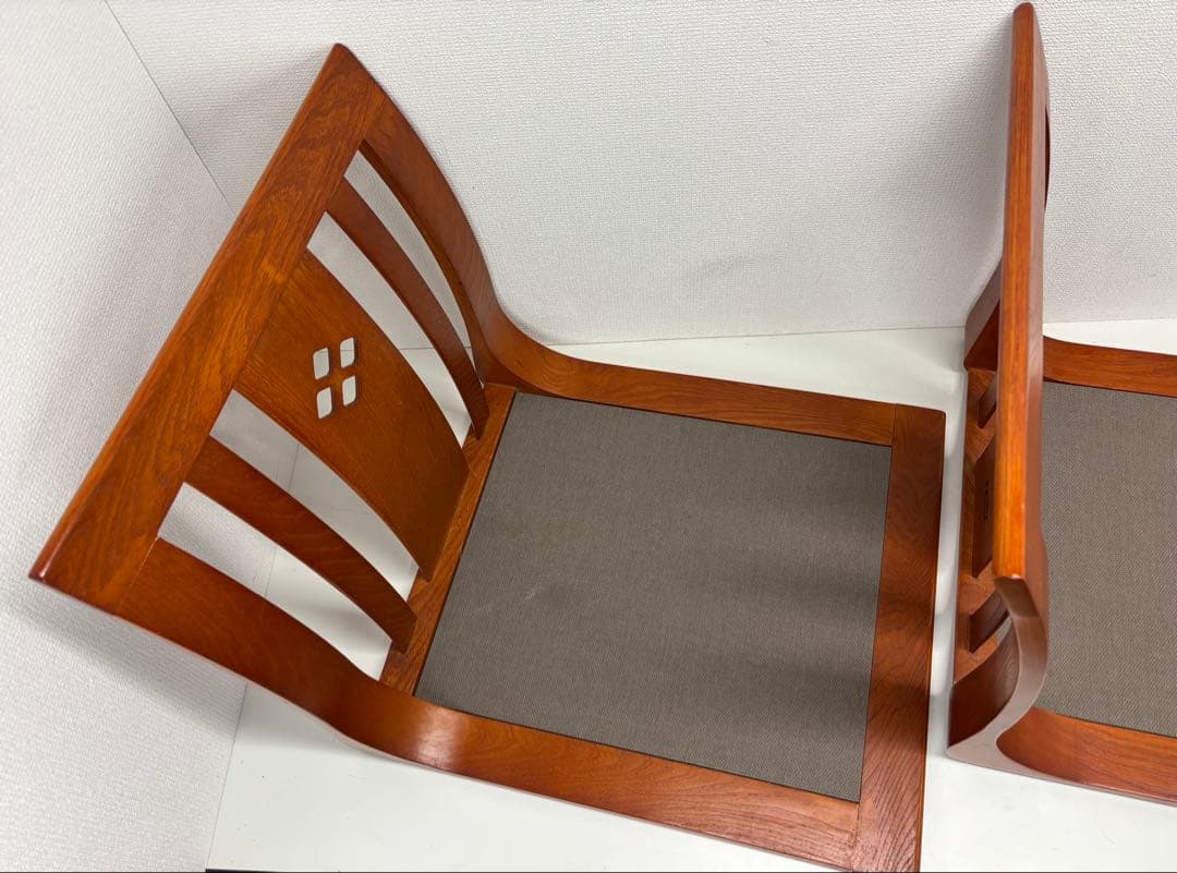 hikari 光製作所 木製 座椅子2脚セット 高級座椅子 和室 座敷