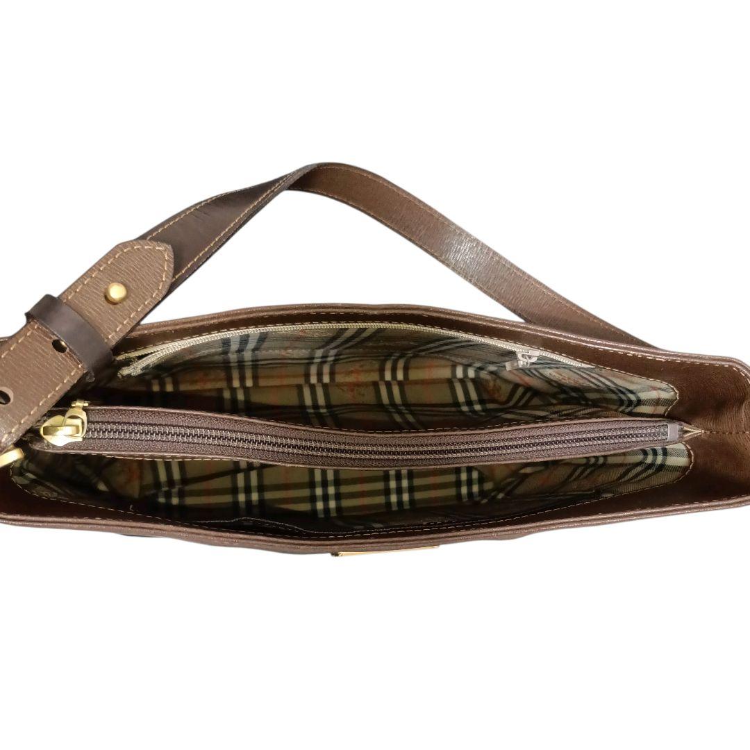 ✨BURBERRY 裏地ノバチェック サフィアーノレザー ハンドバッグ