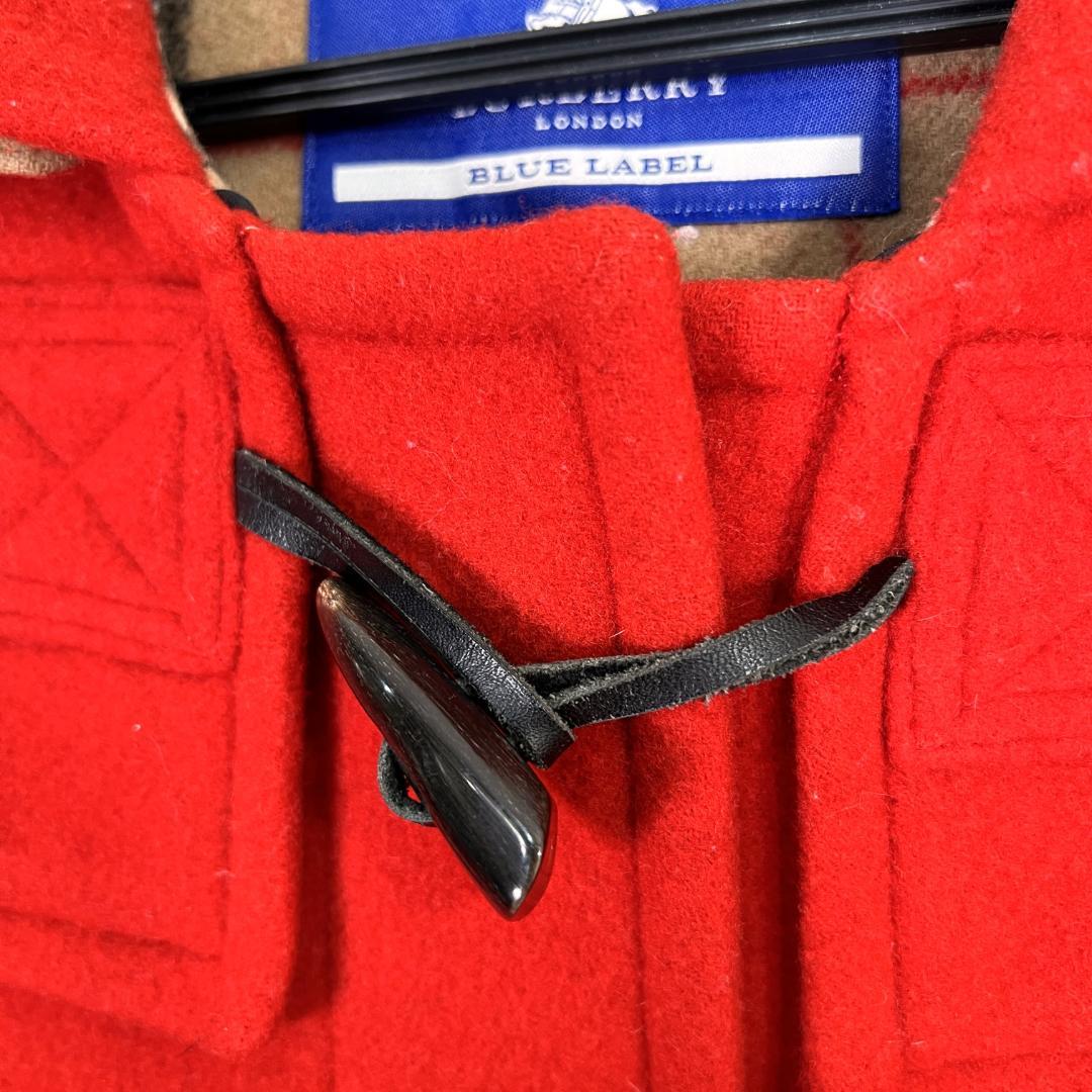 【BURBERRY BLUE LABEL】赤系 ダッフルコート レディース 40