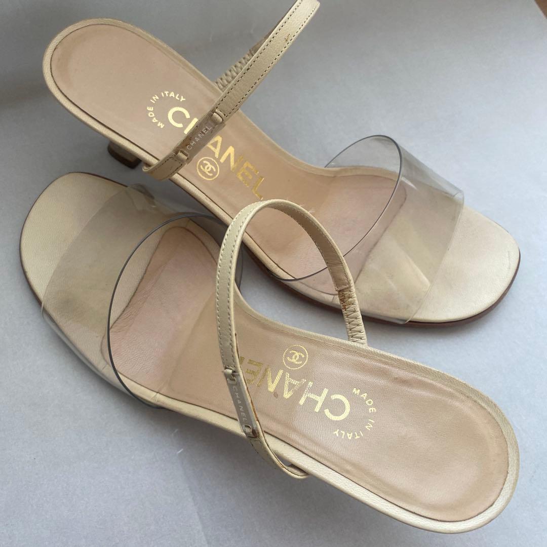 CHANEL ミュール　size37 5㎝ヒール