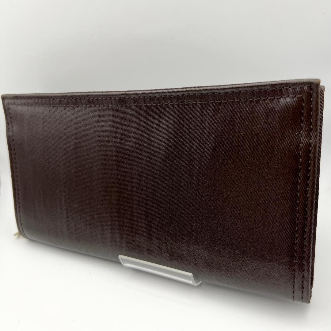 未使用 ポーター☆メンズ ジッピーウォレット 長財布 ナイロン加工 濃茶 日本製