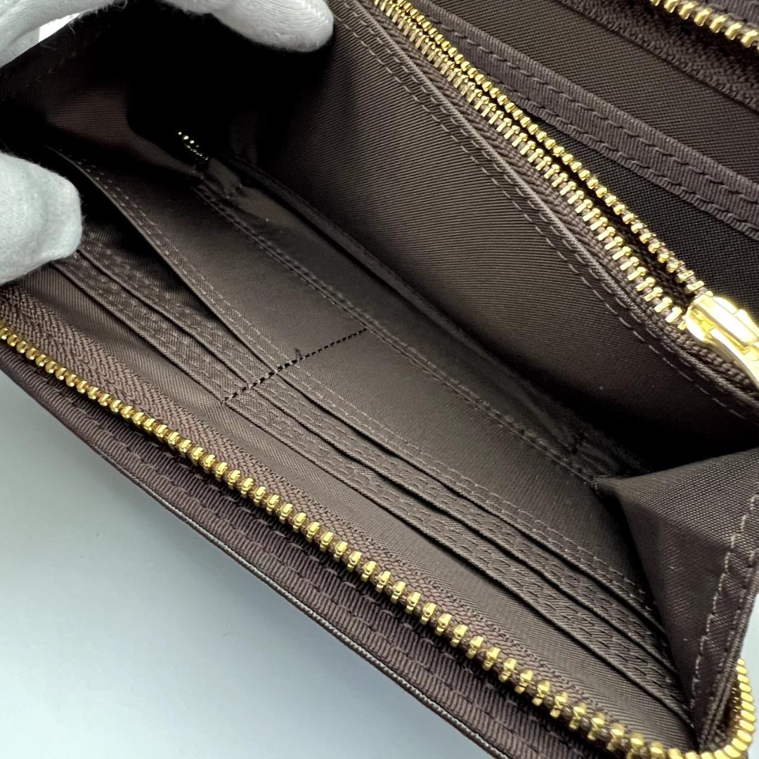 未使用 ポーター☆メンズ ジッピーウォレット 長財布 ナイロン加工 濃茶 日本製