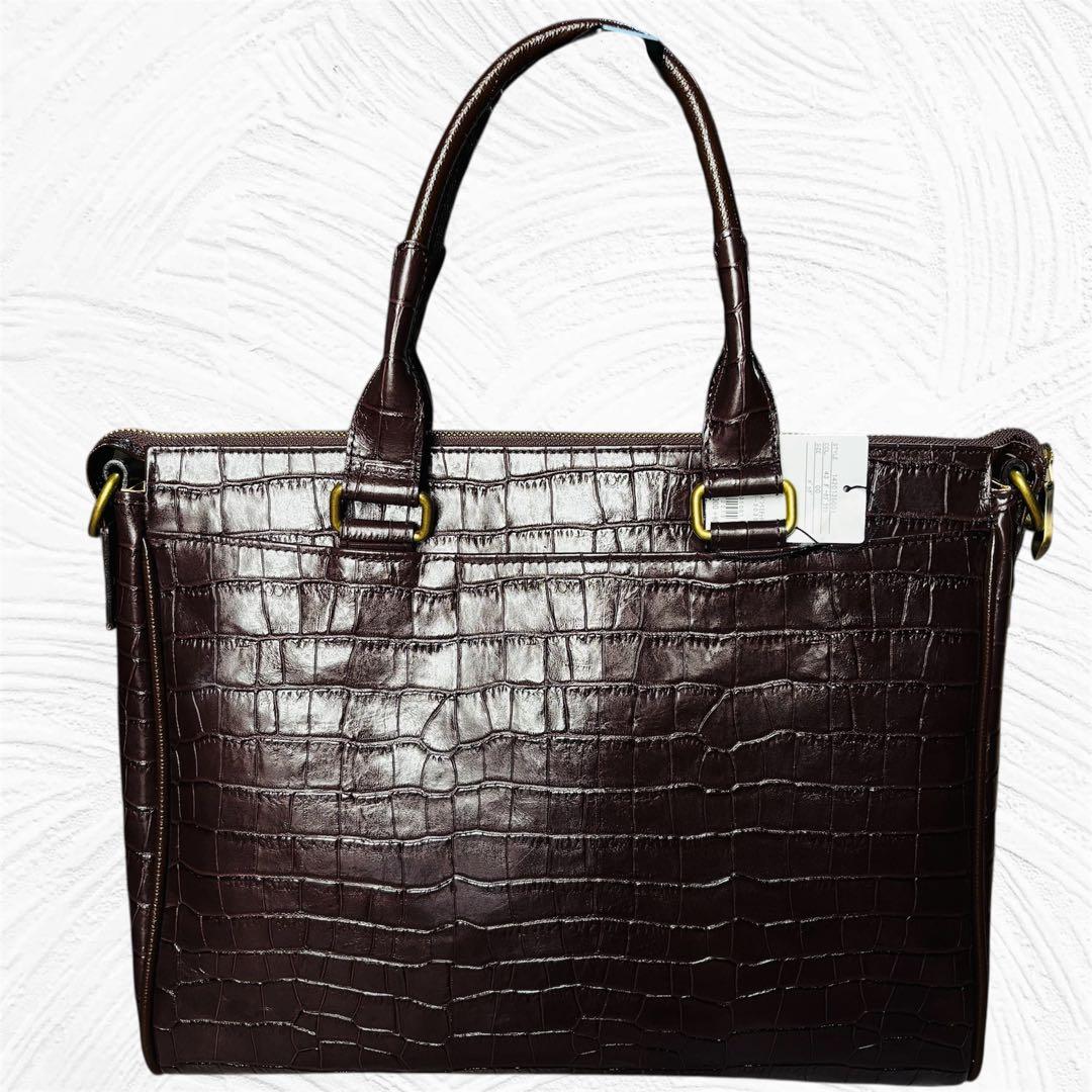 未使用品 SAMANTHA KINGZ クロコ型押し ブラウン バッグ
