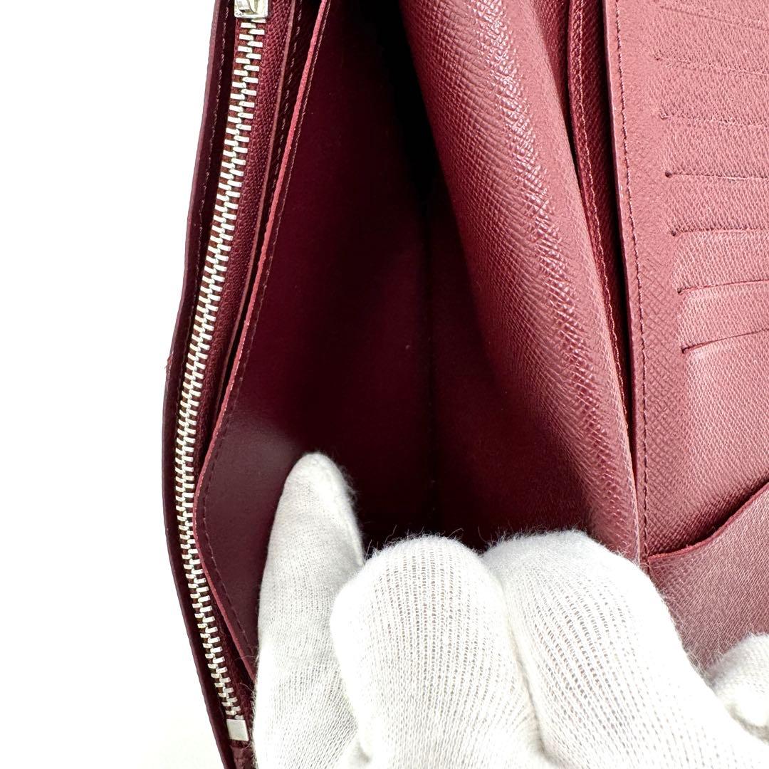 ヴィトン 長財布 タイガ ポルトフォイユブラザ M30980 ネイビー×ボルドー