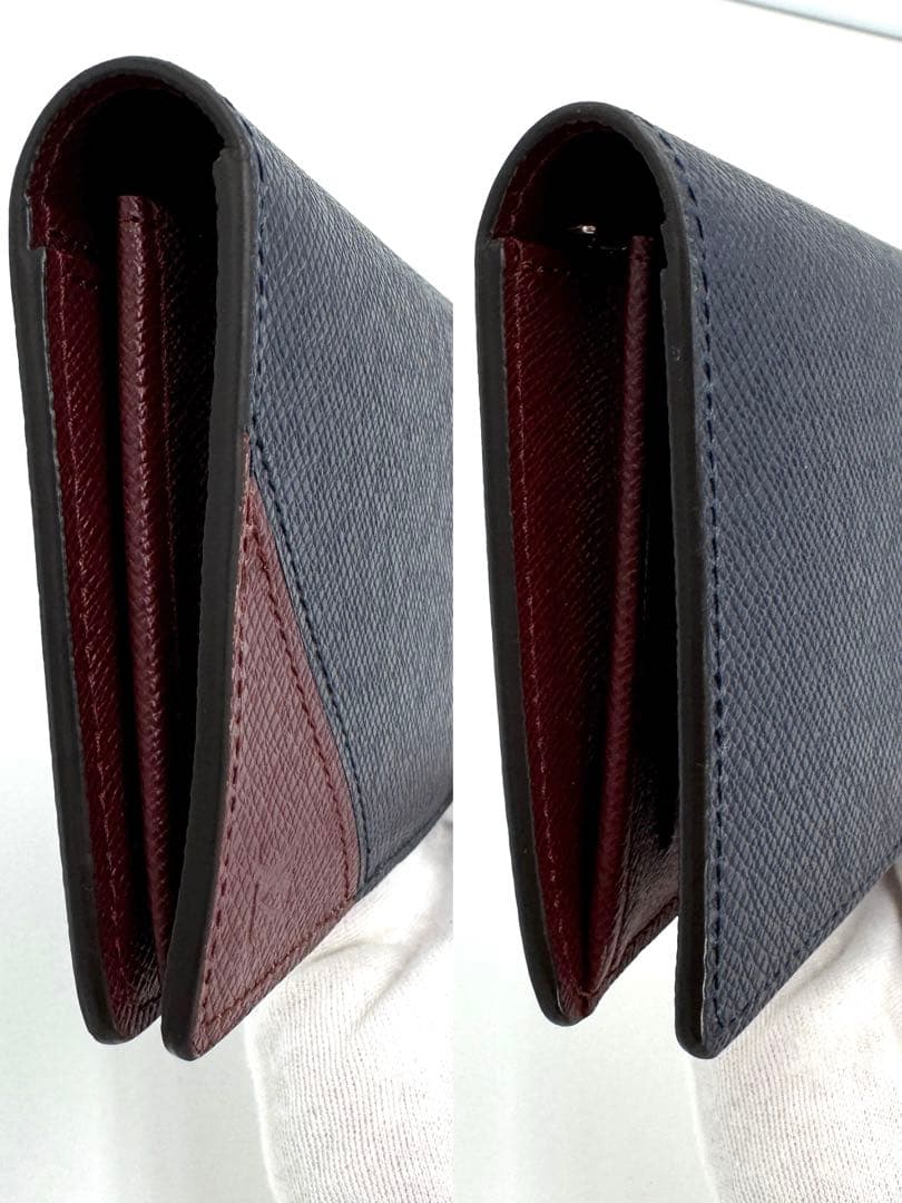 ヴィトン 長財布 タイガ ポルトフォイユブラザ M30980 ネイビー×ボルドー