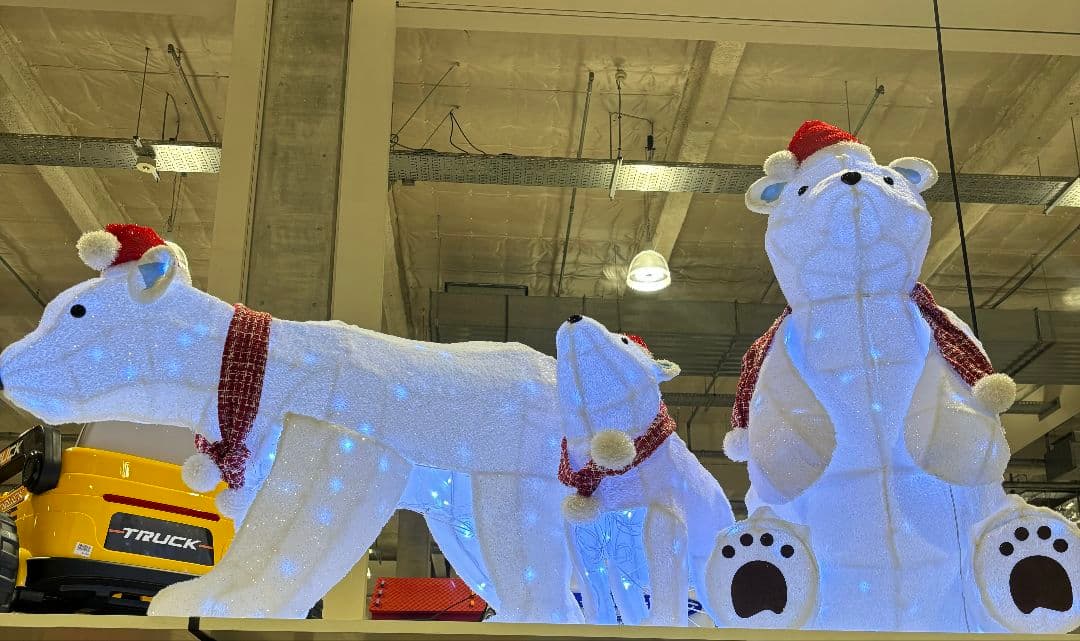 クマの親子 3体セット 370LED球　イルミネーション屋外　屋内