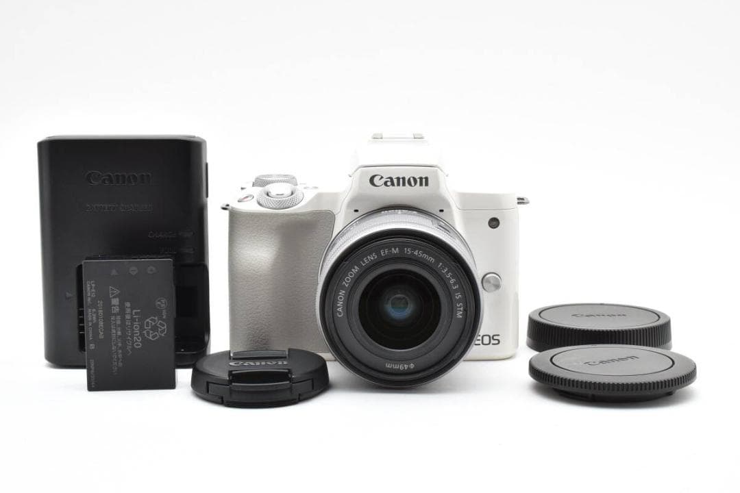 Canon EOS Kiss M ホワイト S数3000回以下 標準レンズ付