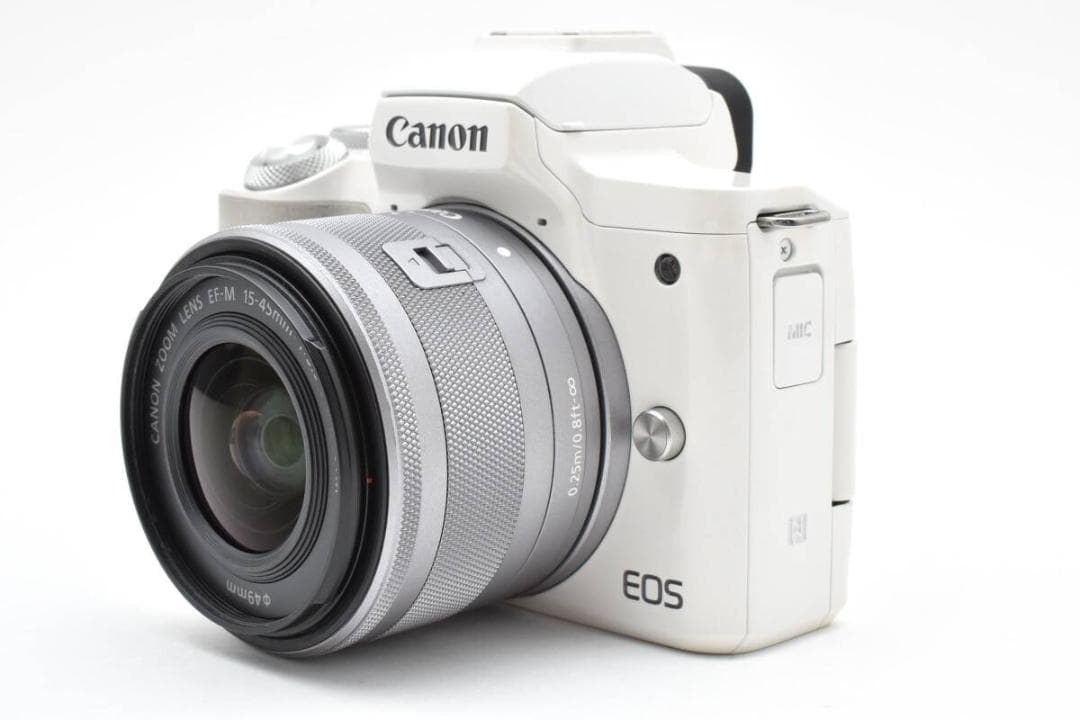 Canon EOS Kiss M ホワイト S数3000回以下 標準レンズ付