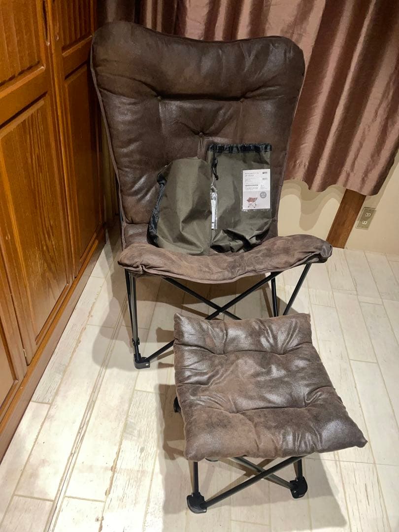 ニトリ 洗える＆はっ水 バタフライチェア 折りたたみスツール 2点セット