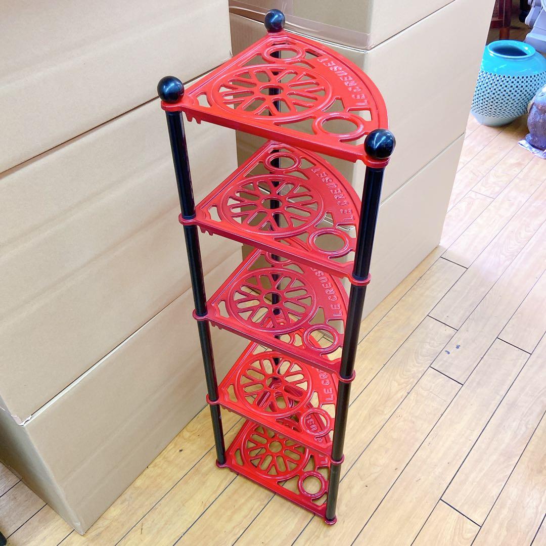 5A11 廃盤 希少 ル・クルーゼ ポットスタンド 赤5段 Le Creuset