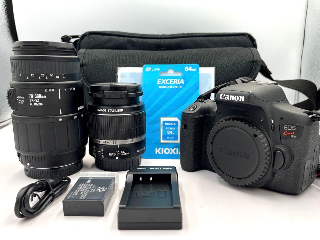 【返品保証】Canon EOS kiss x8i ダブルレンズ デジタル一眼レフ