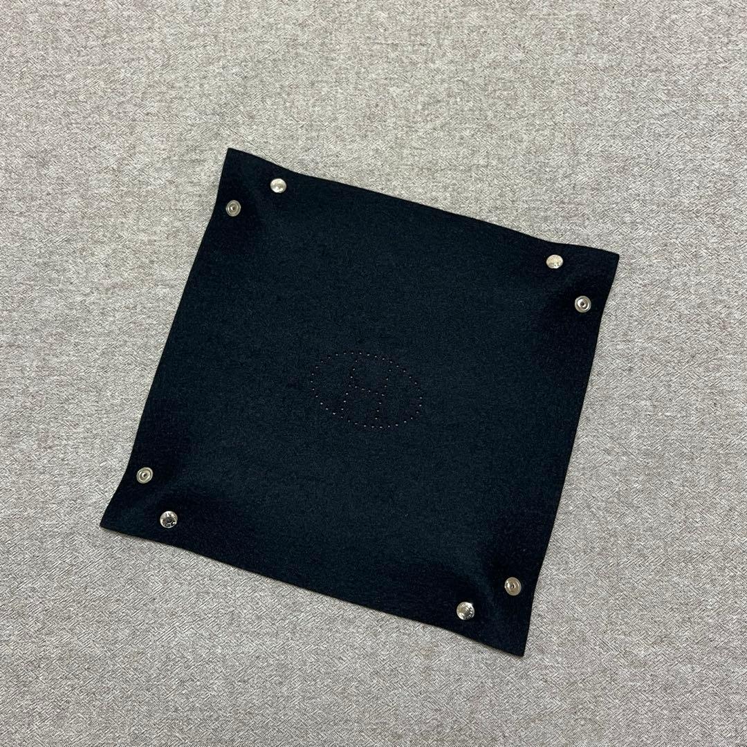 エルメス ヴィドポッシュ 小物トレイ アクセサリー フェルト ブラック 新品同様