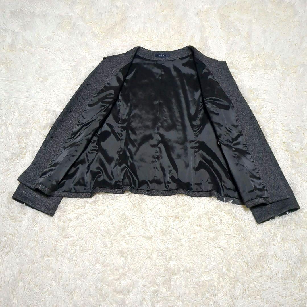 専用【美品 大きいサイズ】ニューヨーカー スーツ ノーカラージャケット ウール