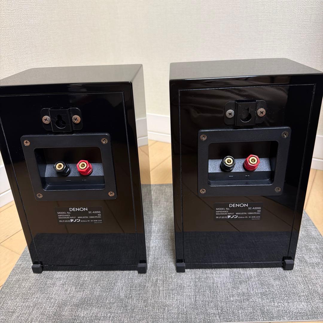 DENONブックシェルフ型スピーカーペアSC-A33SG-Kピアノブラック