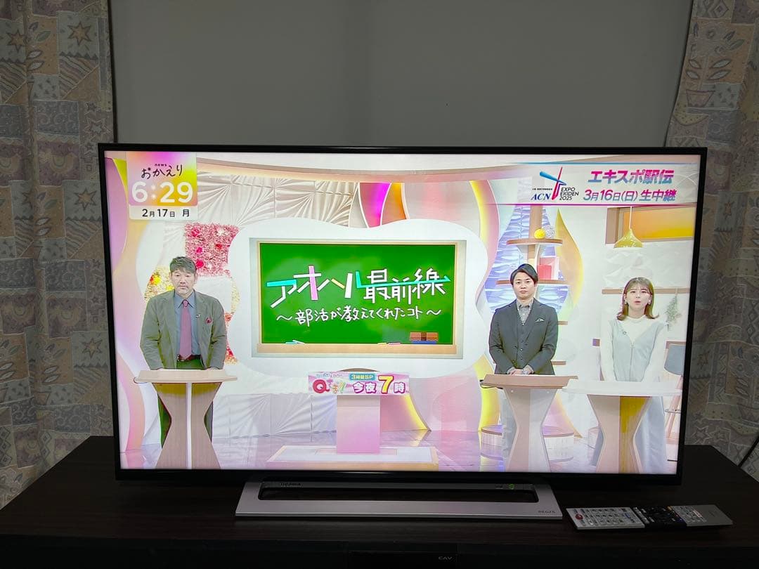 注意　barhar store 　REGZA 43 モニター画像が白っぽい