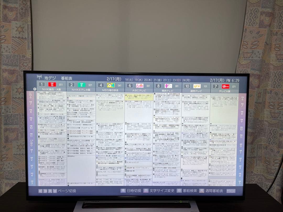 注意　barhar store 　REGZA 43 モニター画像が白っぽい