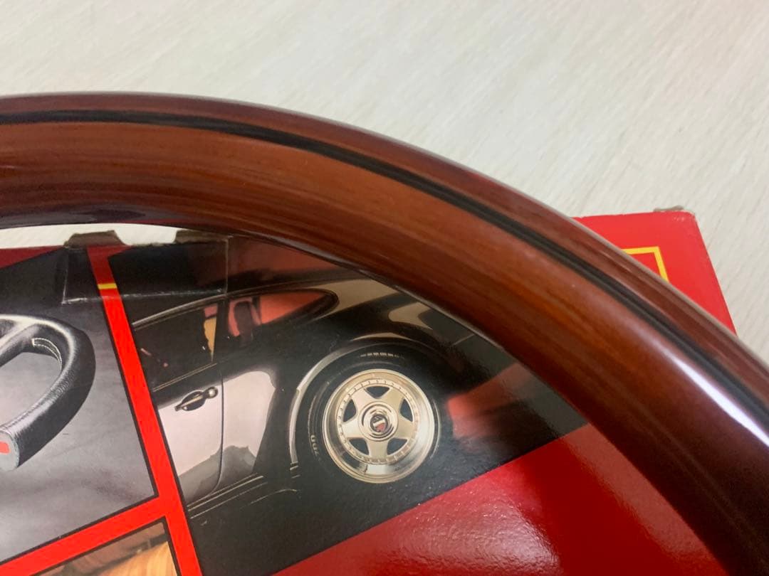 社外　ウッドステアリング　35π ホーンボタン付き　新品　未使用