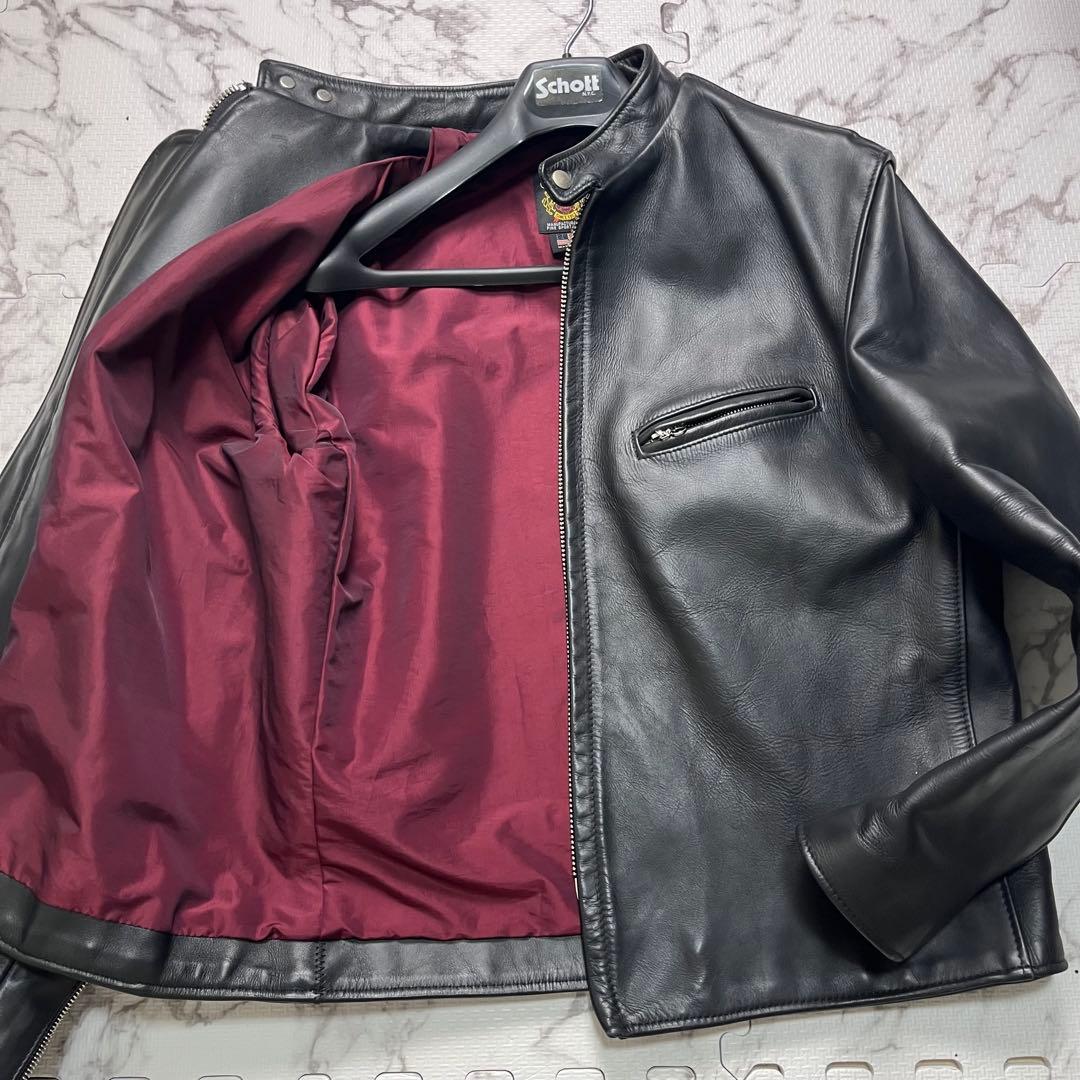 極美品✨【米国製】schott ライダースジャケット　641xx 44 黒