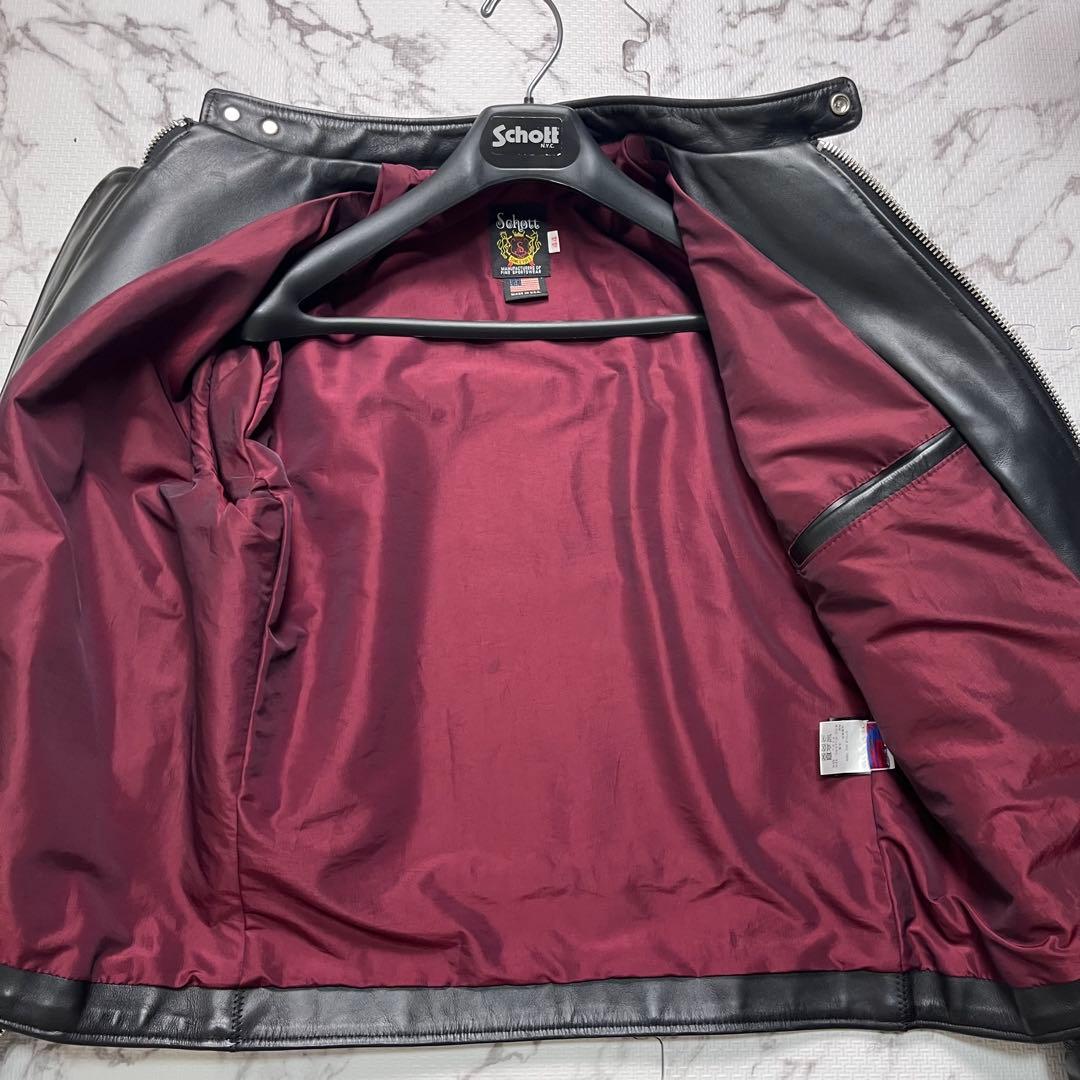 極美品✨【米国製】schott ライダースジャケット　641xx 44 黒