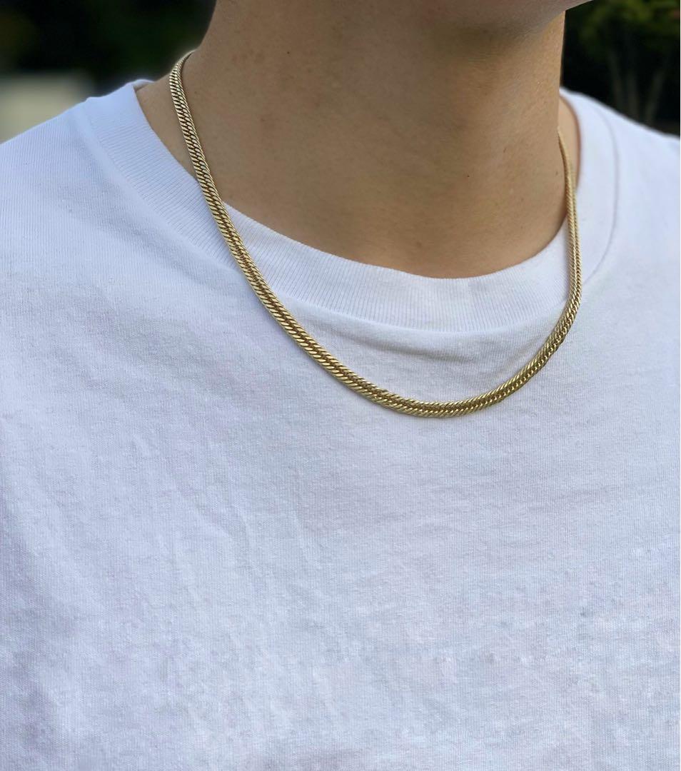 喜平 シルバー925 ゴールド GP 12面トリプル 50cm 日本製