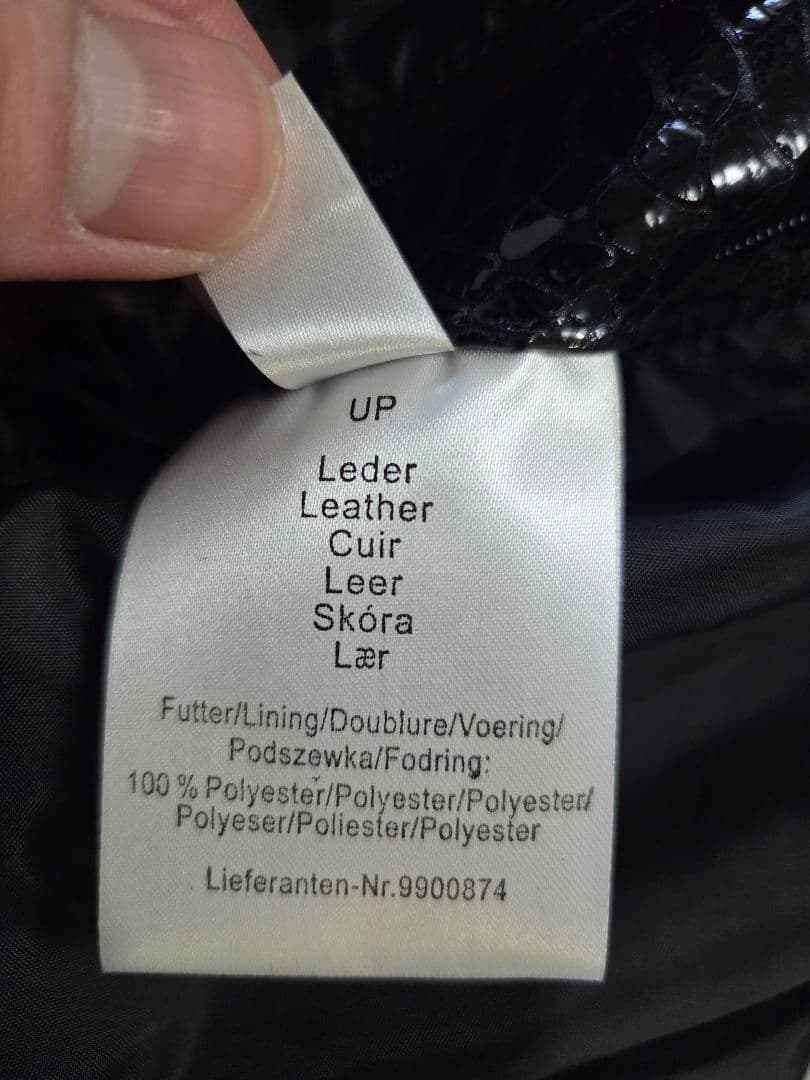 ​【極希少】スネーク型押し パイソン調 レザージャケット ブラック