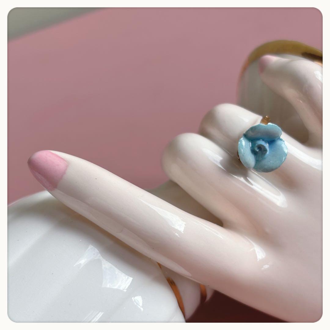 ヴィンテージ　アメリカ製　ハンドモチーフ　花瓶　フラワーベース