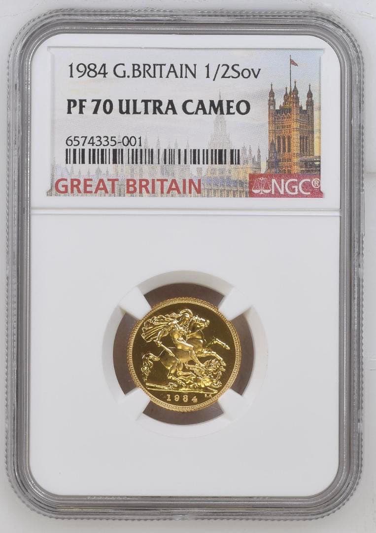 ★★★なかやま夫婦★★★1984年イギリス1/2ソブリン金貨★PF70UC