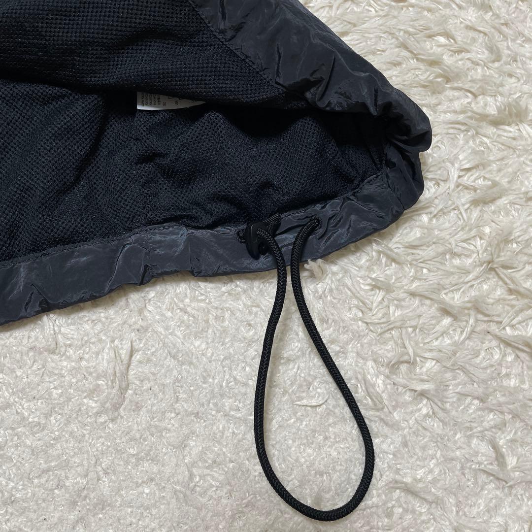 STONE  ナイロンメタル ジップオーバーシャツ BLACK