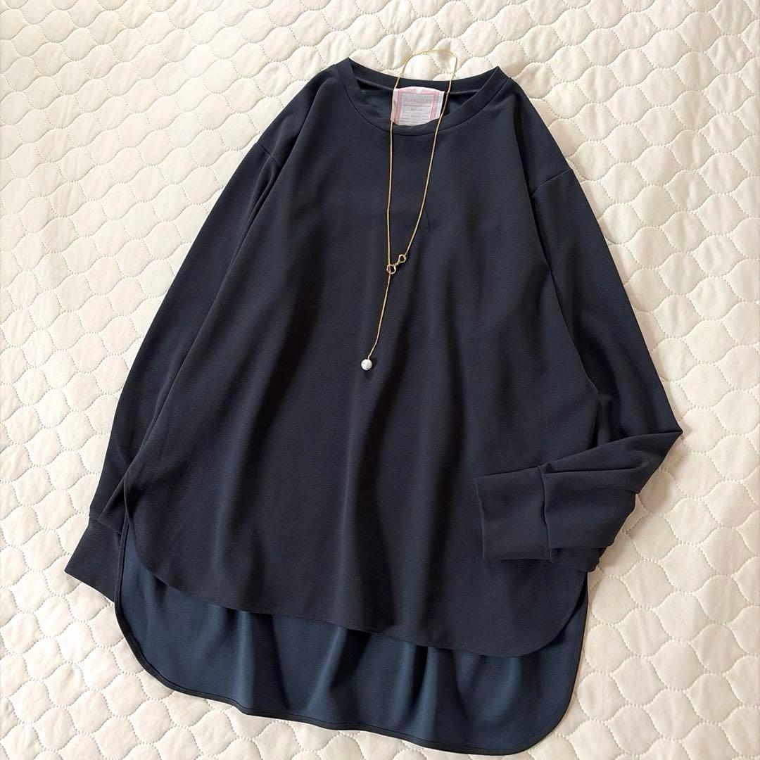 【美品】BEARDSLEY Tブラウス FREEサイズ ダークグレー