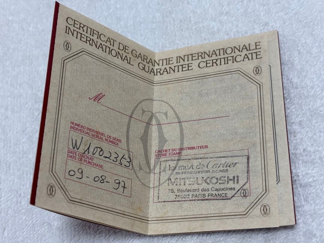 【美品】カルティエ マストヴァンドーム SM クォーツ【1851】稼働品 付属有