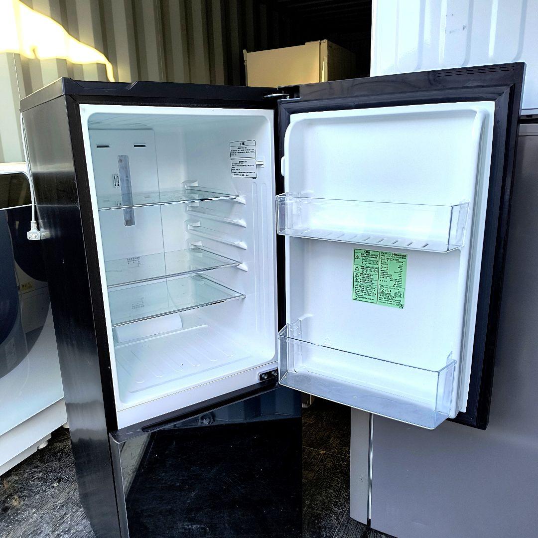 運搬取付無料！ミラードアでシックに佇む純正Hisense冷凍冷蔵庫！完動品超美品